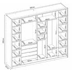 Guarda Roupa Casal Com Vidro Reflecta 4 Portas 4 Gavetas Flex