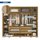 Guarda Roupa Casal Com Vidro Reflecta 6 Portas 6 Gavetas Subu