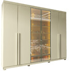 Guarda Roupa Casal Com Vidro Reflecta Led E Pés 6 Portas 100