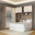 Guarda Roupa Casal Compacto 6 Portas 7 Nichos 5 Gavetas Com E