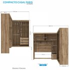 Guarda Roupa Casal Compacto 6 Portas 7 Nichos 5 Gavetas Com E