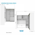 Guarda Roupa Casal Compacto 6 Portas 7 Nichos 5 Gavetas Paris
