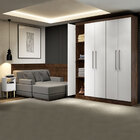 Guarda Roupa Casal Completo Modulado 200 Cm 6 Peças Mdp Casta