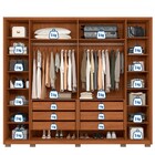 Guarda-roupa Casal Constantine 6 Portas 6 Gavetas Com Vidro R