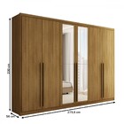 Guarda-roupa Casal Córdoba  6 Portas 6 Gavetas 100% Mdf Com E