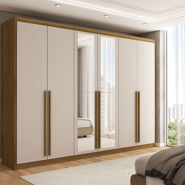 Guarda-roupa Casal Córdoba  6 Portas 6 Gavetas 100% Mdf Com E