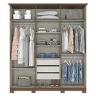 Guarda Roupa Casal Cover 6 Portas Com Espelho - Móveis Henn