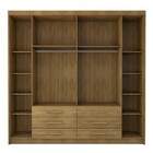 Guarda-roupa Casal Creta 6 Portas 6 Gavetas Nature/brisa - Pn