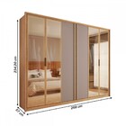 Guarda-roupa Casal Cristal 6 Portas Reflecta 4 Gavetas Buriti