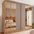 Guarda-roupa Casal Cristal 6 Portas Reflecta 4 Gavetas Buriti