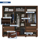Guarda-roupa Casal Cristal 6 Portas Reflecta 4 Gavetas Fendi/