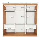 Guarda-roupa Casal Cronos 3 Portas De Correr 4 Gavetas Carval