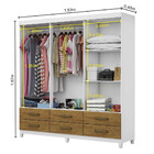 Guarda Roupa Casal D22 6 Portas 6 Gavetas Carioca Móveis