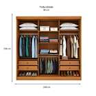 Guarda-roupa Casal Dacar 3 Pt 4 Gv Cinamomo E Off White