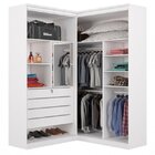 Guarda-roupa Casal De Canto 4 Portas 4 Gavetas Viena Branco A