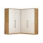 Guarda-roupa Casal De Canto 4 Portas 4 Gavetas Viena Branco A