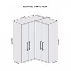 Guarda-roupa Casal De Canto 4 Portas 4 Gavetas Viena Branco A
