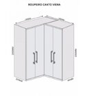 Guarda-roupa Casal De Canto 4 Portas 4 Gavetas Viena Braúna