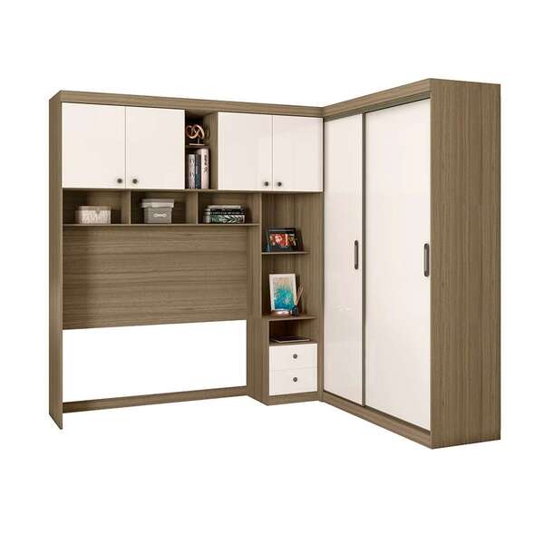 Guarda-roupa Casal De Canto Sonho Meu 6 Pt 5 Gv Carvalho E Of