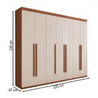 Guarda-roupa Casal Débora 7 Portas 6 Gavetas Cinamomo/off Whi