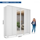 Guarda-roupa Casal Decimus 6 Portas 4 Gavetas Com Espelho Rip