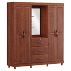 Guarda Roupa Casal Decorativo Gwen Madeira 04 Portas Com Cape