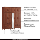 Guarda Roupa Casal Decorativo Gwen Madeira 05 Portas Com Male