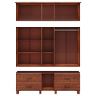 Guarda Roupa Casal Decorativo Gwen Madeira 05 Portas Com Male