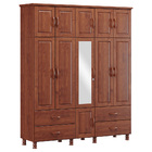 Guarda Roupa Casal Decorativo Gwen Madeira 05 Portas Com Male