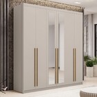 Guarda-roupa Casal Denver 6 Portas 3 Gavetas Com Espelho Fend