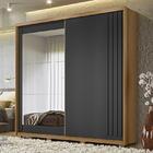 Guarda Roupa Casal Dhara 2 Portas De Correr Com Espelho - Pr