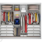 Guarda Roupa Casal Diamond 3 Portas 8 Gavetas Com 1 Porta De