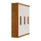 Guarda-roupa Casal Diego 6 Pt Imbuia E Off White