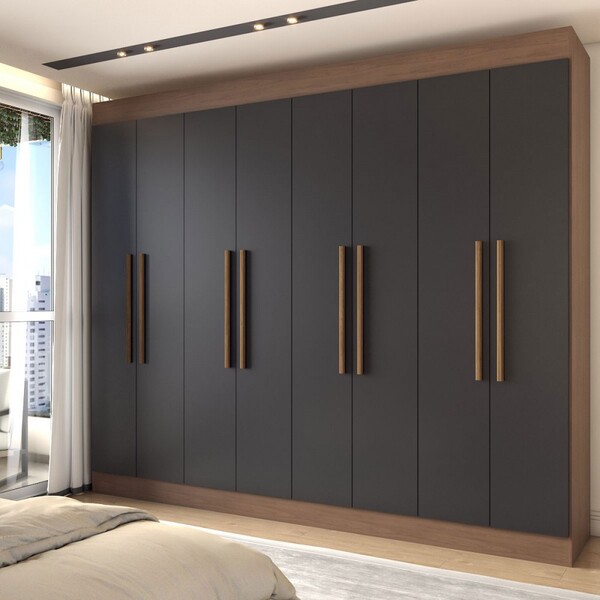 Guarda-roupa Casal Diplomata 8 Portas 4 Gavetas 100% Mdf Cast