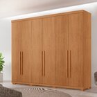 Guarda Roupa Casal Divino 6 Portas 4 Gavetas Com Pés Imbuia