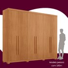 Guarda Roupa Casal Divino 6 Portas 4 Gavetas Com Pés Imbuia