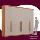 Guarda Roupa Casal Divino 6 Portas 4 Gavetas Com Pés Imbuia/o