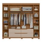 Guarda Roupa Casal Doble 4 Portas E 4 Gavetas Com Espelho - M
