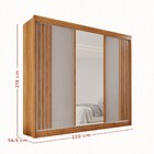 Guarda-roupa Casal Dortmund 3 Portas 4 Gavetas Com Espelho Ri