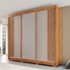 Guarda-roupa Casal Dortmund 3 Portas 4 Gavetas Com Pés Ripado