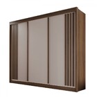 Guarda-roupa Casal Dortmund 3 Portas 4 Gavetas Ripado 100% Md