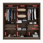 Guarda-roupa Casal Dortmund 3 Portas 4 Gavetas Ripado 100% Md