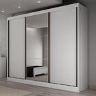 Guarda Roupa Casal Duna 3 Portas 8 Gavetas Neve Com Espelho –