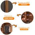 Guarda Roupa Casal Dunas Com 8 Portas E 4 Gavetas Moderna