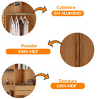 Guarda Roupa Casal Dunas Mdf 6 Portas E 2 Gavetas Moderna