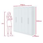 Guarda-roupa Casal Easy Slim 6 Portas Com Espelho E Com Pes B