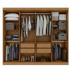 Guarda-roupa Casal Easy Slim 8 Portas Amendoa Clean