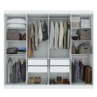 Guarda-roupa Casal Easy Slim 8 Portas Com Espelho Branco
