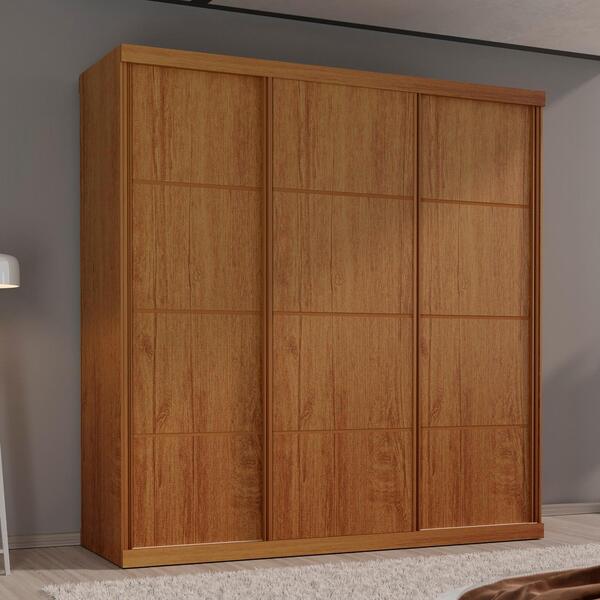 Guarda-roupa Casal Eco 01 100% Mdf 3 Portas 4 Gav Bom Pastor
