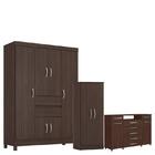 Guarda Roupa Casal Ecom 2 Com Multiuso Viena Com Cômoda Londo